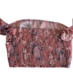 Molly green New Floral Flutter Sleeve Off The Shoulder Smocked Crop Top Pink Photo 12