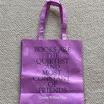 B&N Reusable Tote Bag Books Are the Quietest and Most Constant of Friends NWT Purple Photo 0