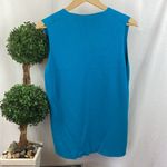 Akris Punto  Blue Knit Sleeveless V Neck Top 10 Photo 1