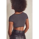 Free People  FP Intimately Black White Floral Cropped Top Size Medium Photo 1