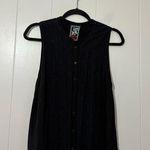 Johnny Was Sleeveless Embroidered Lace Eyelet Maxi Dress Black Size M Photo 1