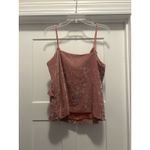 J Crew Velvet Ruffle Spaghetti Strap Pink Size Large Concert Holiday Festival Photo 3