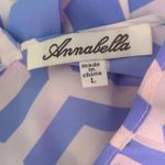 ANNABELLA Dress Geometric Shape Short Sleeve Woman's Size Large Blue White Photo 10