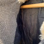 Free People Shaggy Faux Sherpa Shaggy Wool Moto Jacket in Ivory SMALL Photo 5