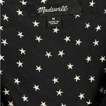 Madewell  - Silk Star Scatter Tie Sleeve Top in Black & White Photo 2