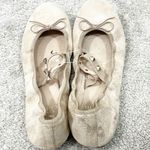 Vince Camuto Size 7.5 Gold Tan Studded Strap Sparkle Ballet Flats Photo 0