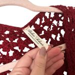 ATELIER SOLANA Venus Alpaca Tie Front Cardigan Poppy‎ Small Red Photo 4