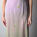 Anna Piaa Whimsical Fairycore Y2K 100% Silk Floral Embroidered Slip Dress 8 Purple Photo 0