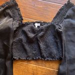 A.Peach Puff Sleeve  crop top Photo 1