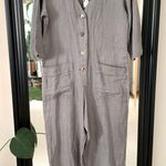 ZARA NEW Lillian Gray Linen Onesie Jumpsuit Photo 3