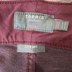 Torrid  Feel The Fit Women 24R Super Soft Five Pocket Jegging Burgundy Maroon NWT Photo 2