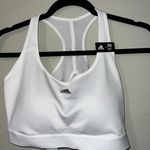 Adidas  large D-DD womens white sports bra medium support training removable cups Photo 0