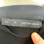 Karen Millen Karen‎ Millen Embellished Puff-Sleeve Sweater Black Floral Size Medium Photo 9