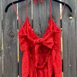 Free People  Red/ Orange Halter Top | Size S Photo 3
