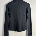 Lululemon Ventscape Hooded Balaclava Long Sleeve Size 4, Black 1/2 Zip Running Photo 0