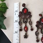 Vintage Vibes Red Burgandy Chandelier Earrings Photo 4