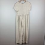 Natural Life Avery Jumpsuit Womens M Ivory Rayon Linen Wide Leg Summer Lagenlook Photo 1