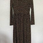 Black and Yellow Mock Neck Long Sleeve Maxi Star Print Dress Size M Photo 0