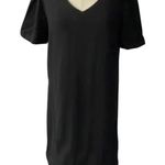 Nicole Miller Original Black Linen Blend Short Sleeve V-Neck Dress Size SMALL Photo 11