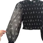 Aritzia Wilfred Tempest Smocked Chiffon Blouse Sz XS Photo 2