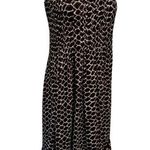 White House | Black Market WHBM Chiffon Giraffe Animal Print Smocked Strapless Midi Dress Sz 12 Ruffle Hem Photo 0