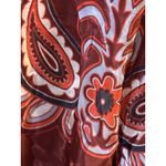 Farm Rio Sweet Mermaids Paisley Satin Shirt Midi Dress Multi Color Size Small Photo 6