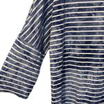 Neon Buddha blue white striped knit top size small Photo 3