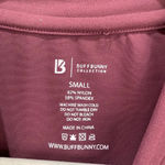 Buffbunny Collection BUFFBUNNY Knotty and Nice Crop Top Burgundy Size Small Athletic Long Sleeve Wine Photo 5