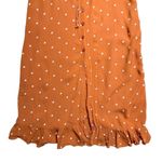 For Love & Lemons Copper Natalia Polka Dot Ruffle Midi Dress Women’s M Photo 3