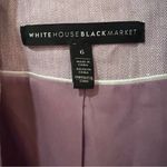 White House | Black Market  Open Front Linen Blend Moto Jacket‎ Blazer Lilac Size 6 Photo 8