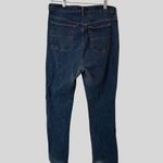 St John's Bay Size 18 Womens Distressed Hem Y2K Spandex Straight Boot Cut Denim Blue Photo 6