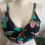 City Chic bikini top CCX swim black tropical foliage swimwear New Size Medium Photo 5