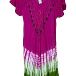 Cute Options Tye Dye Boho Summer Flared Dress Cover Up‎ Free Size Pink Size undefined Photo 0
