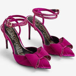 EXPRESS  Wild Orchid Embellished Bow high heels Photo 0