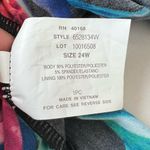 Trimshaper black tropical print floral slimming control halter swim top 24W NEW Photo 12