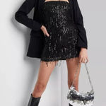 Wild Fable  Sequin Mini Tube Fringe Bodycon Dress Photo 0