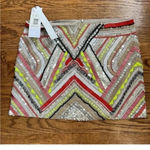 Parker  | Neon Sequin Rhinestone Formal Mini Skirt Size 4 Small S NWT MSRP $297 Photo 4