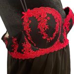 Madison Intimates Victorian Goth Witchy Floral Lace Bustier Lingerie Slip Dress Size XL Photo 1