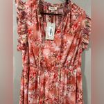NWT Gigio Floral Tiered Sun Midi Dress with Tie Neckline Photo 7