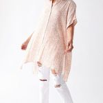 Lost + Wander  Pick Me In The Desert Boho Tunic Top Button Down Floral Peach XS/S Photo 8