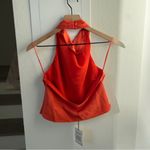 Reformation NWT  Sera Silk Two Piece in Red Coral Sz 8 Photo 6
