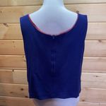 Handmade Beaded Sequin Diamond Tank Top Blouse Blue Size L Photo 4