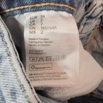 Divided H&M Light Wash Denim High Rise Button Fly Loose Straight Jeans size 2 Photo 4