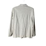 Banana Republic Long&Lean Cream Striped Blazer Sz 8 Women's Linen Blend #QR7-6 Photo 3