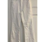 Aritzia Denim Forum Jeans Sz 25x28L Twiggy High Rise Flare White Spring Festival Photo 0