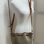 Dooney & Bourke Siena Serena Taupe Crossbody Bucket Bag. Photo 4