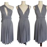 BUTTER BY NADIA Black and White Stripe Jersey Knit Versatile Dress One Size Size undefined Photo 1