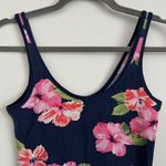 Hollister Floral Hibiscus Navy Cami Tank Top Y2K Surf Beach Style-Size Small Photo 1