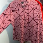Eddie Bauer  Pink Patterned Quarter-Zip Pullover Photo 0
