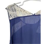 Umgee  lace patchwork navy lightweight knee length dress large casual wedding Photo 2